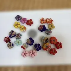ちりめん細工 花の装飾品 25個セット