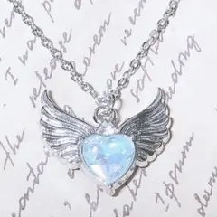 【のこり①】水色天使Heart 地雷ネックレス