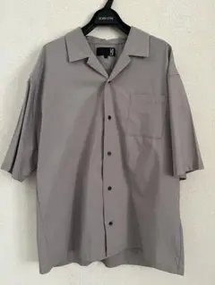 LAKOLE ベージュ　半袖開襟シャツ Lサイズ