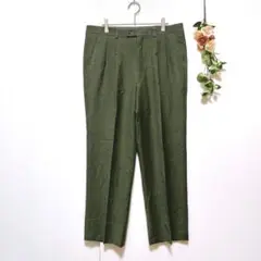 【LANVIN CLASSIQUE】混カシミア スラックス ツータック (M)