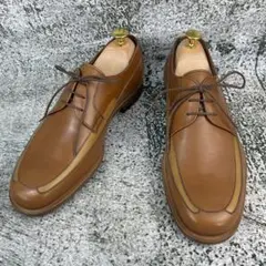 新品同様 モレスキー Uチップ ブラウン レザー ドレスシューズ