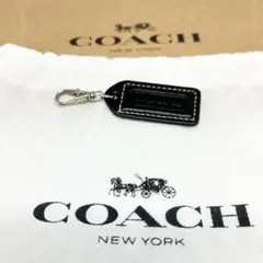【COACH】 コーチ　キーリング　キーホルダー　チャーム　 黒 ブラック