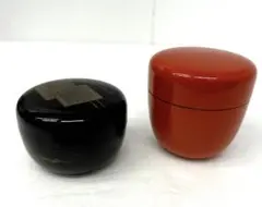 【棗/なつめ】2点 茶道具 工芸品 茶道 箱付き