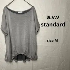 アーヴェヴェ a.v.v standard Tシャツ グレー Mサイズ 美品