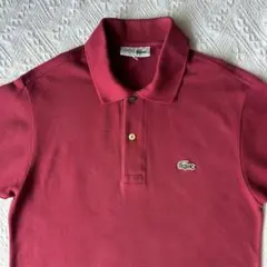 Lacoste バーガンディ ポロシャツ 半袖