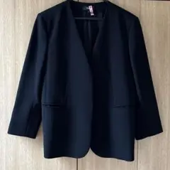 ★美品・希少サイズ★Theory 10 ノーカラージャケット　トリアセテート