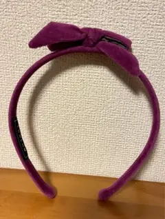 LUDLOW ベロア ミニリボン カチューシャ