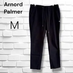 アーノルドパーマー◆カジュアルストレッチパンツ(M)黒　ウエスト総ゴム　薄手