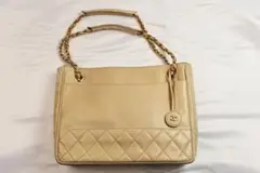 CHANEL チェーン トートバッグ ラムスキン シャネル