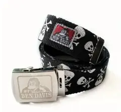 新品　BEN DAVIS　ベルト　ベンデイビス　ガチャベルト　ドクロ　黒