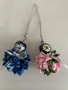 ハンドメイドハワイアンリボンレイストラップ 2個セット