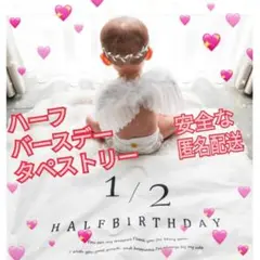 〇【新品】ハーフバースデー タペストリー 飾り おうちフォト 記念日 ベビー新