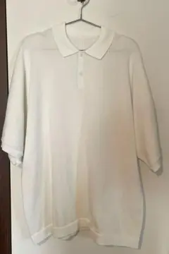 MUJI Labo　乾きやすいニットポロシャツ　オフ白　サイズL男女兼用