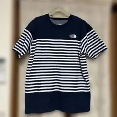 美品！ノースフェイス　Tシャツ　ネイビー×ホワイト　M