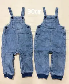 ベビーGAP オーバーオール 95cm未満 2枚セット 双子