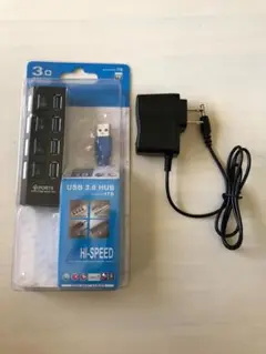 USB3.0ハブ 4ポート 【AC電源付き・個別スイッチ】
