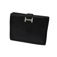 HERMES ベアン コンパクト シェーブル □H刻印 ブラック 財布