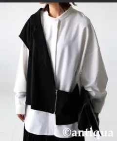 アンティカ　アシメレイヤードシャツ
