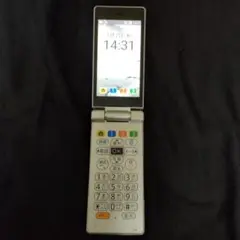 美品 かんたん携帯9 505SH SIMロック解除済 プラチナシルバー