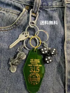 【カラビナ付き】キーホルダー4点セット ストリート　アメカジ　古着