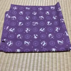 紫色の動物模様コットン生地 98cm×100cm