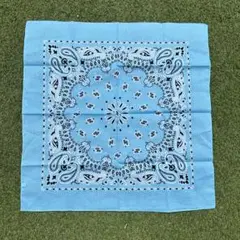バンダナ ビッグサイズ69cm×69cm 水色