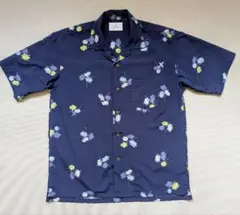 URBAN RESEARCH 花柄アロハシャツ L ネイビー