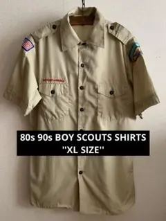 ④ボーイスカウトシャツ　80s 90s 古着　メンズ　レディース　XL