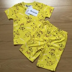 ポケットモンスター ピカチュウ 総柄　ベビー　キッズ　パジャマ　90㎝　黄色
