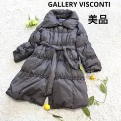 美品 GALLERY VISCONTI ティアード ダウンコート ベルト付き