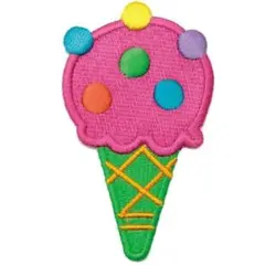 アイロンワッペンICE CREAM アイスクリーム お菓子 カラフル