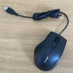 【格安】有線 USB マウス 黒 バッファロー BUFFALO BSMRU050