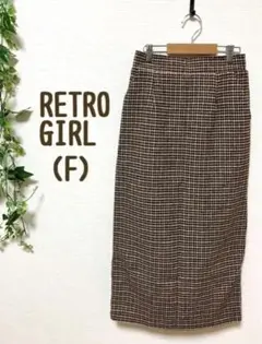 RETRO GIRLレトロガール(F)千鳥格子/タイトスカート/ロング丈