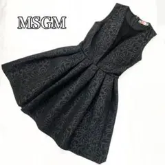 美品 MSGM ワンピース サイズ38 ノースリーブ ボンディング レース