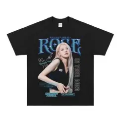 ロゼ ROSÉ BLACKPINK ヴィンテージ加工 コットン 半袖 TシャツM