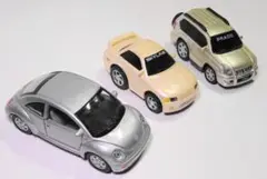 ミニカ―　プルバック　VWビートル　スカイラインGTR　ランドクルーザー　3点