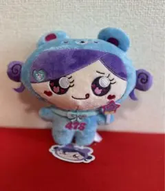 しなクマ マスコットぬいぐるみ　ブルー　しなこ