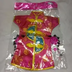 中華風 チャイナ服 ピンク装飾 ボトルカバー