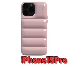 iPhone15Pro ケース スマホカバー ダウンジャケット ピンク