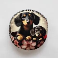 ハンドメイド　ダックス　まるポーチ