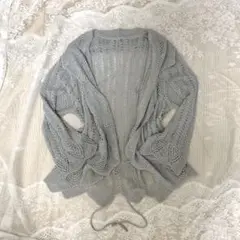 グレー レースカーディガン 森ガール フェアリーグランジ