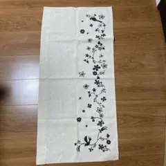 NITORI カフェカーテン 花と鳥デザイン