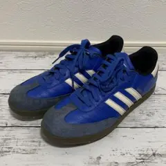 adidas 青 スニーカー 3本ストライプ