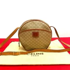 極 美品 セリーヌ マカダム ブラゾン ミニ ショルダーバッグ ポシェット
