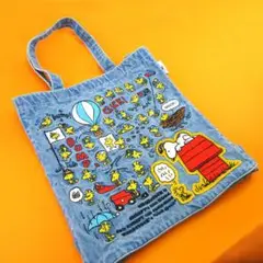 ウッドストックフェア2025WOODSTOCK75周年刺繍デニムビッグバッグ