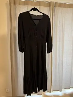 UNIQLO ユニクロ Vネックロングワンピース