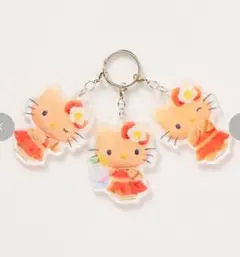 アベイル★日焼けキティ、3連アクリルチャーム（ハローキティ）