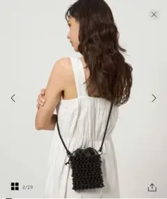 RUBAN　ビーズ バッグ　ブラック