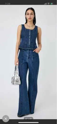 お値下げ　moussy ワイドデニム