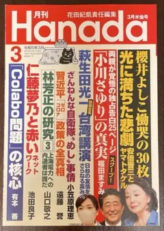 月刊Hanada 2023年3月号 花田紀凱責任編集